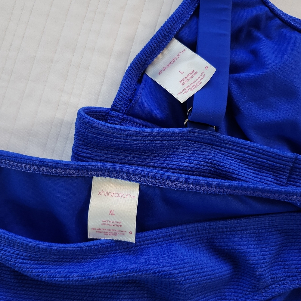 Xhilaration Vibrant Blue Kids Bikini Set - Picture 3 of 3